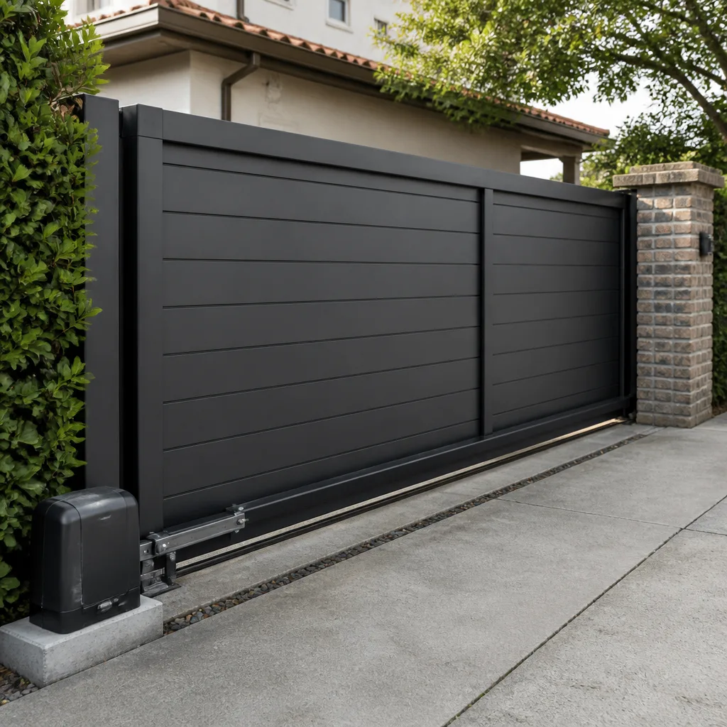 Sliding driveway gates